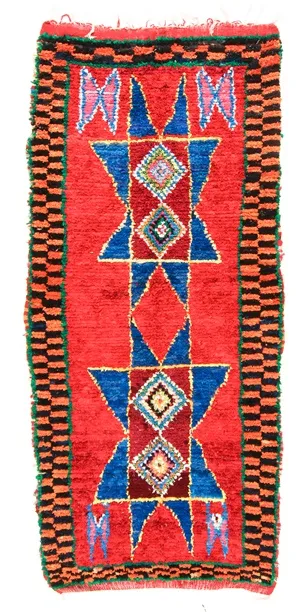 Marokkaanse Berber tapijt Boucherouite 315 x 120 cm