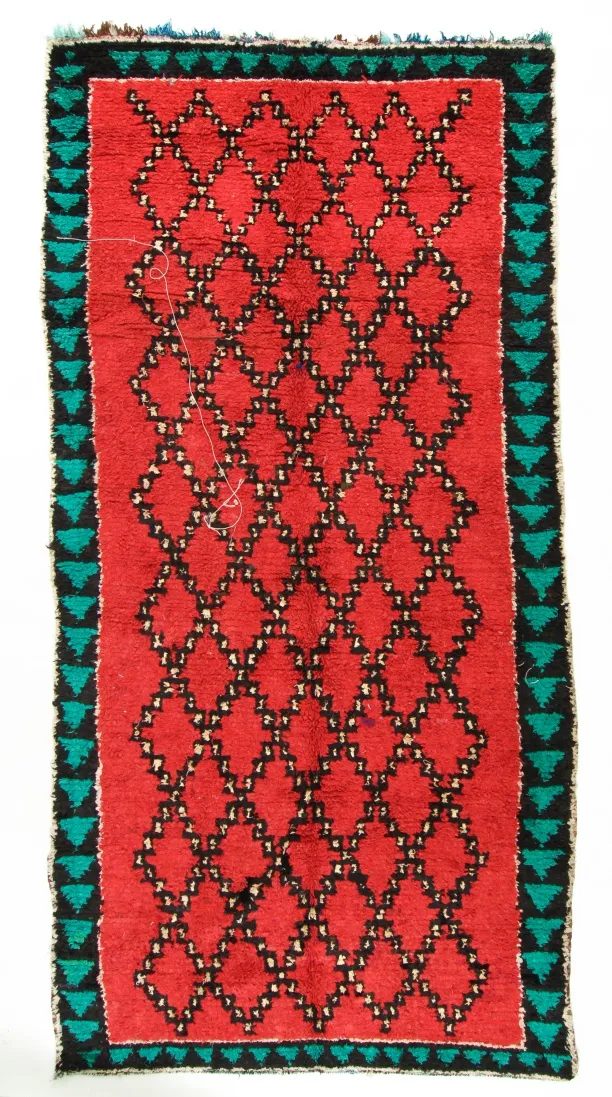 Marokkaanse Berber tapijt Boucherouite 370 x 170 cm
