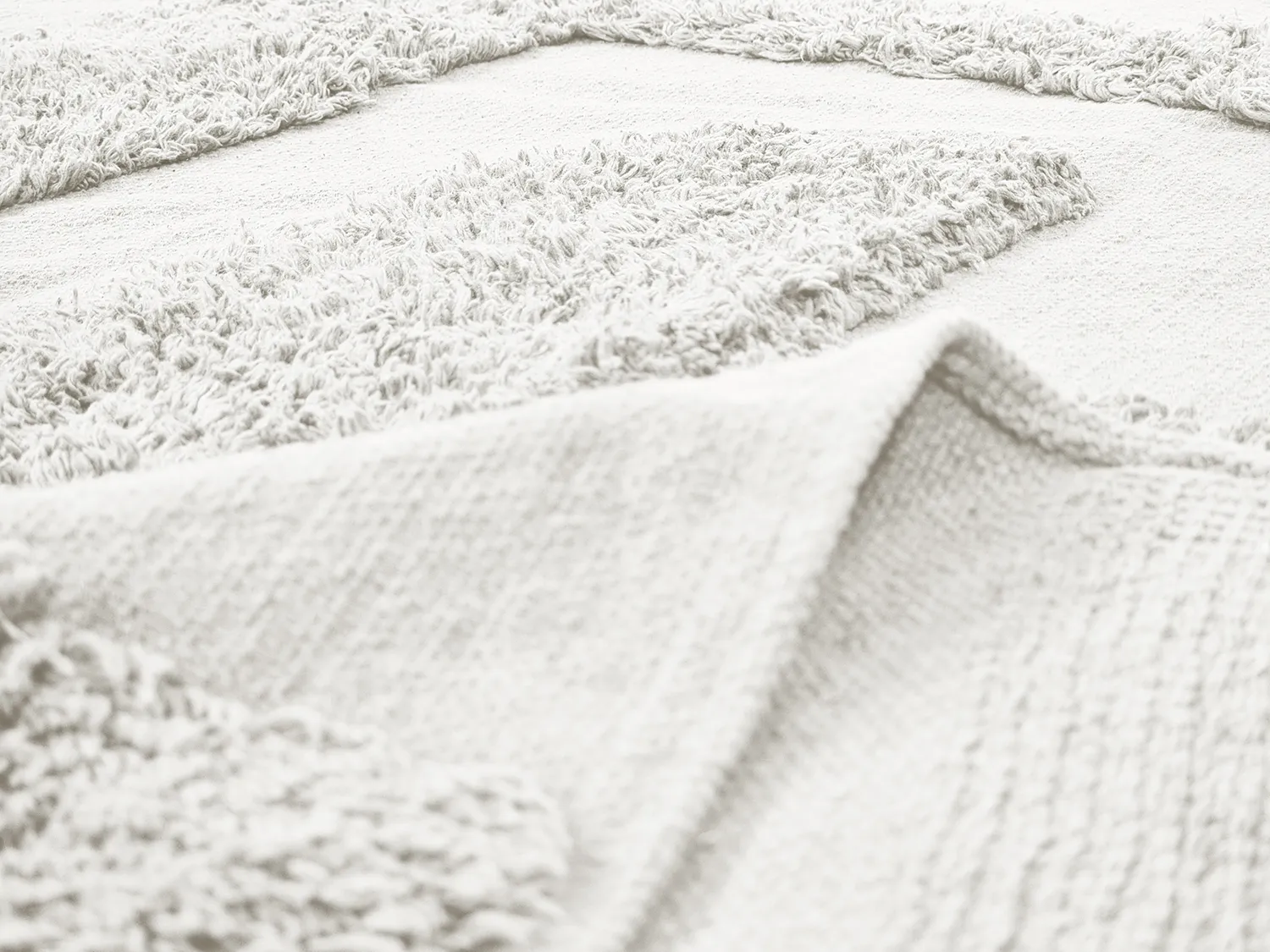Ronde vloerkleden - Alexa Natural Cotton Shaggy (offwhite)