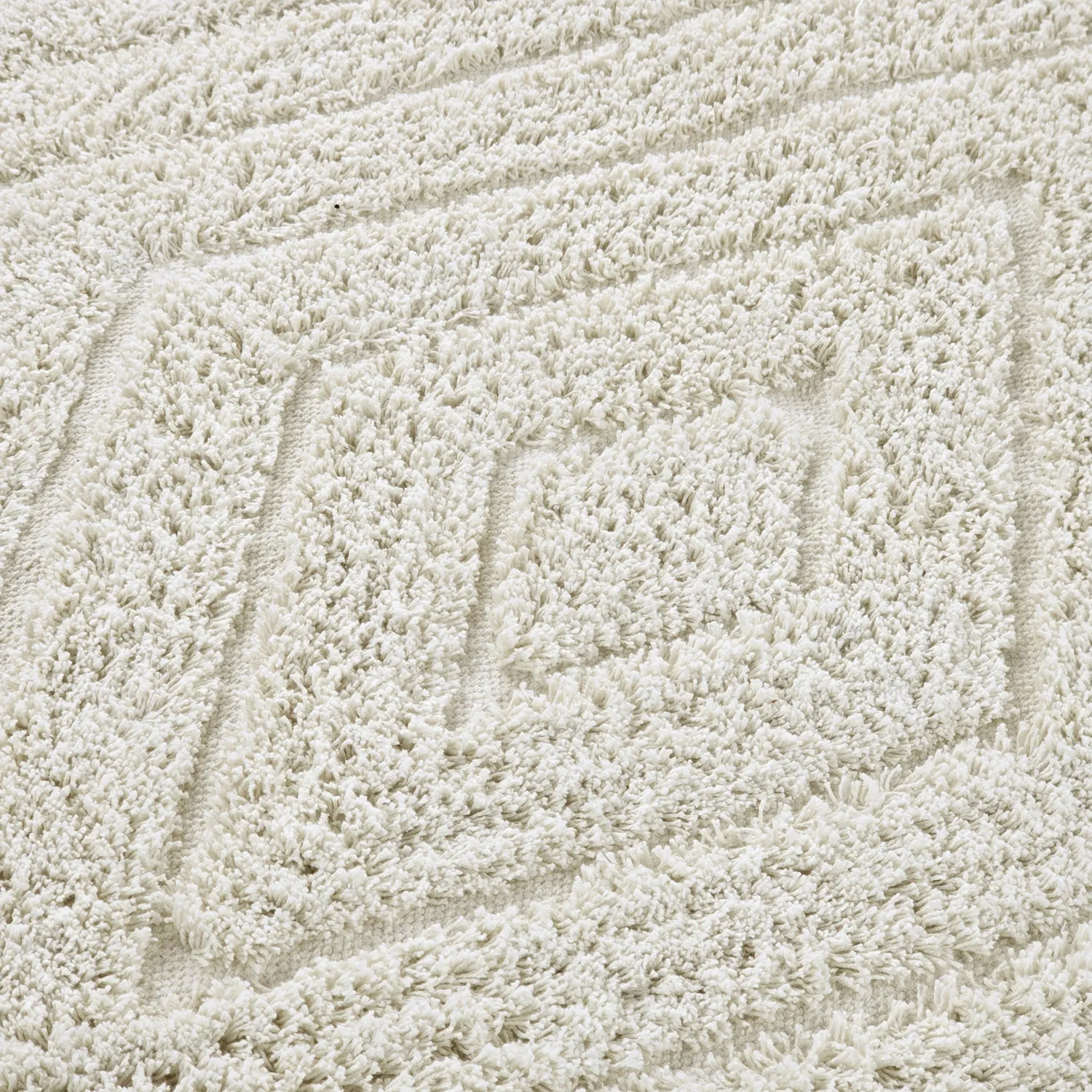 Ronde vloerkleden - Amberley Natural Cotton Shaggy (gebroken wit)