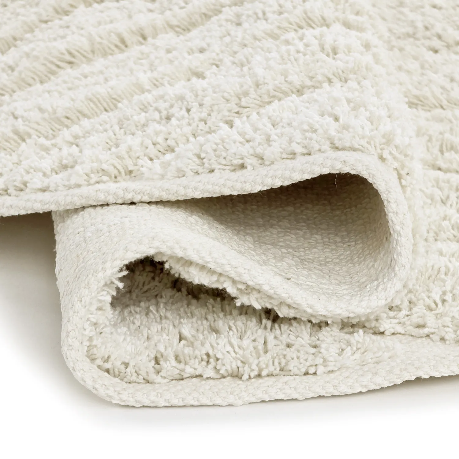 Ronde vloerkleden - Amberley Natural Cotton Shaggy (gebroken wit)