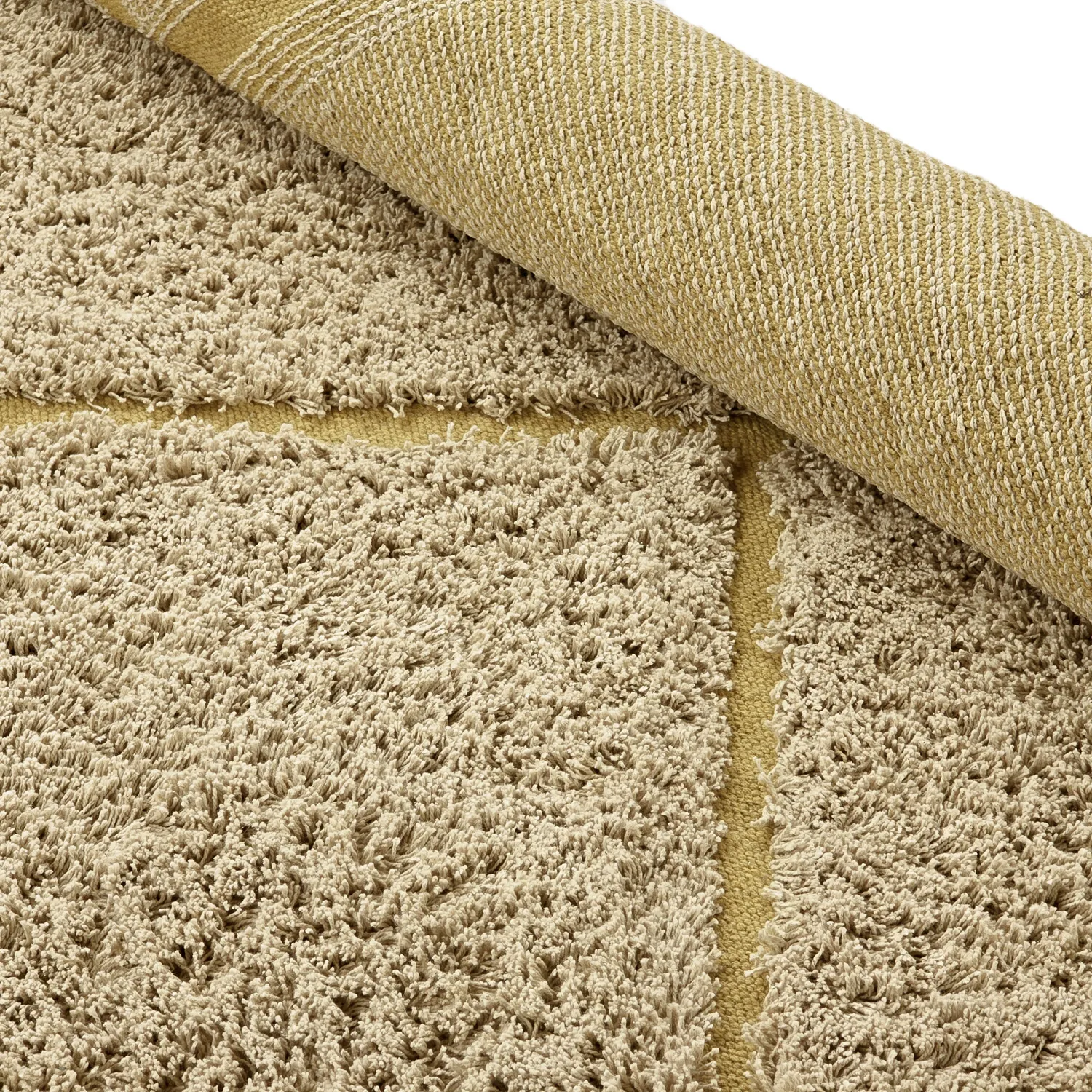 Hoogpolig vloerkleed - Bellevue Natural Cotton Shaggy (beige/bruin)