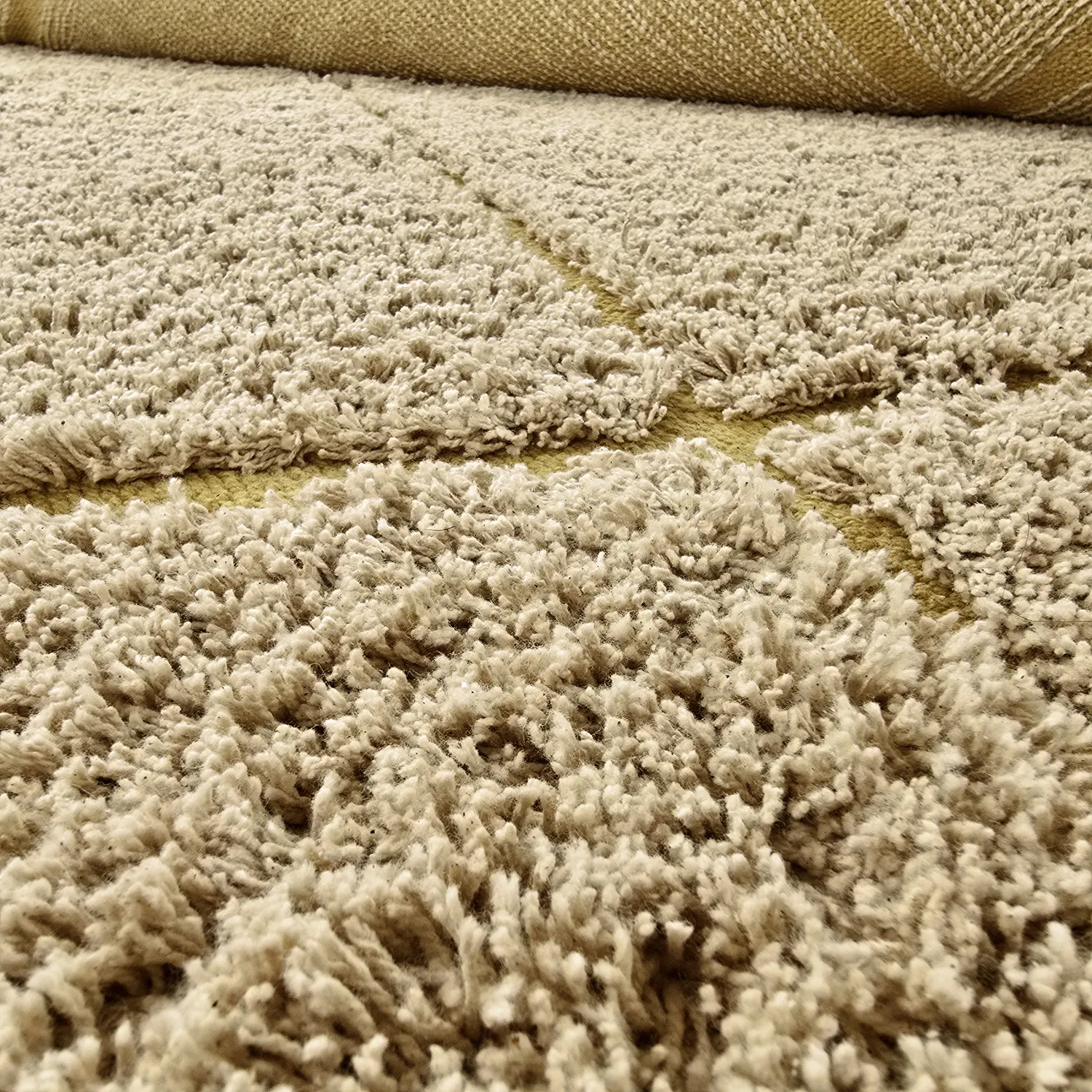 Ronde vloerkleden - Bellevue Natural Cotton Shaggy (beige/bruin)