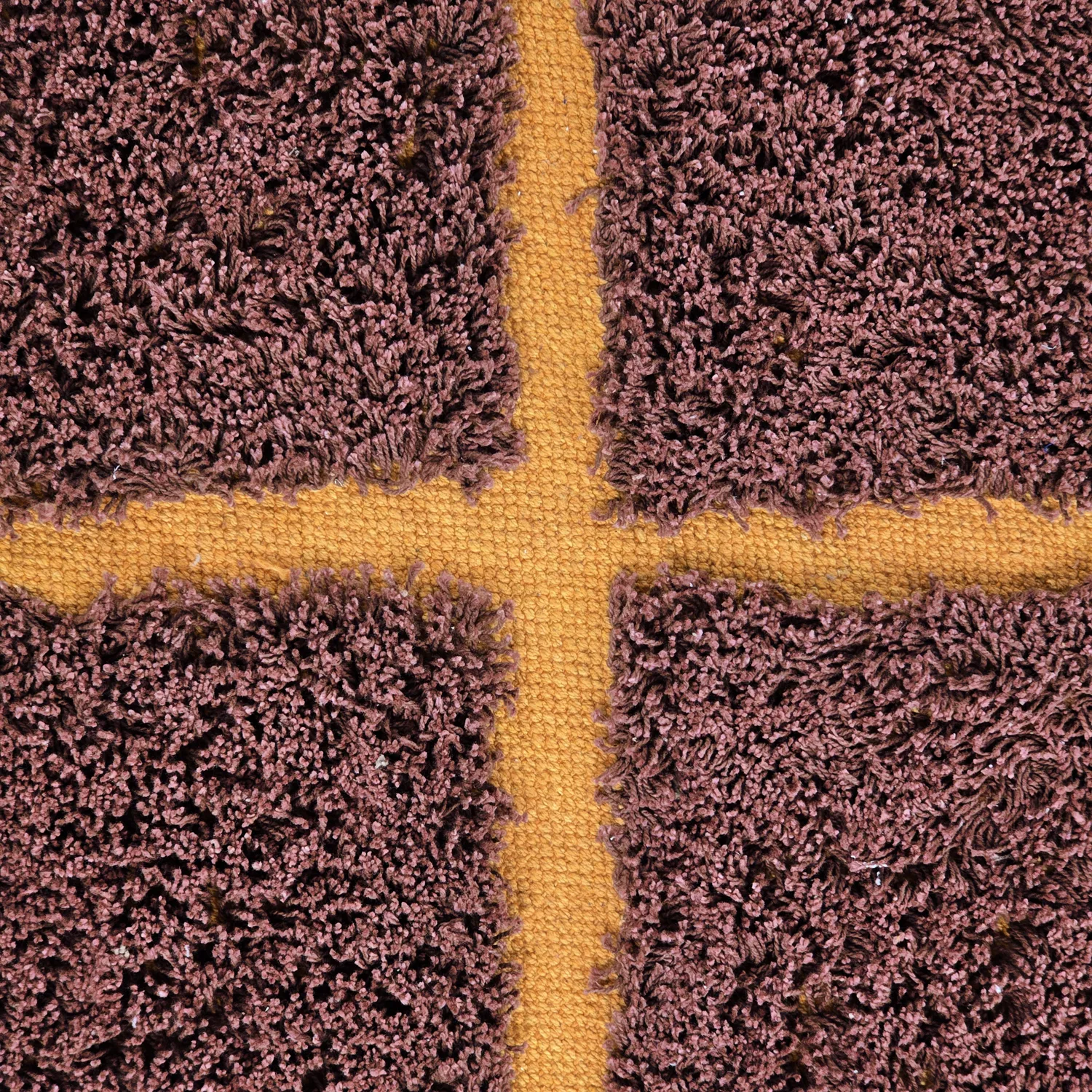 Ronde vloerkleden - Bellevue Natural Cotton Shaggy (rood/oranje)