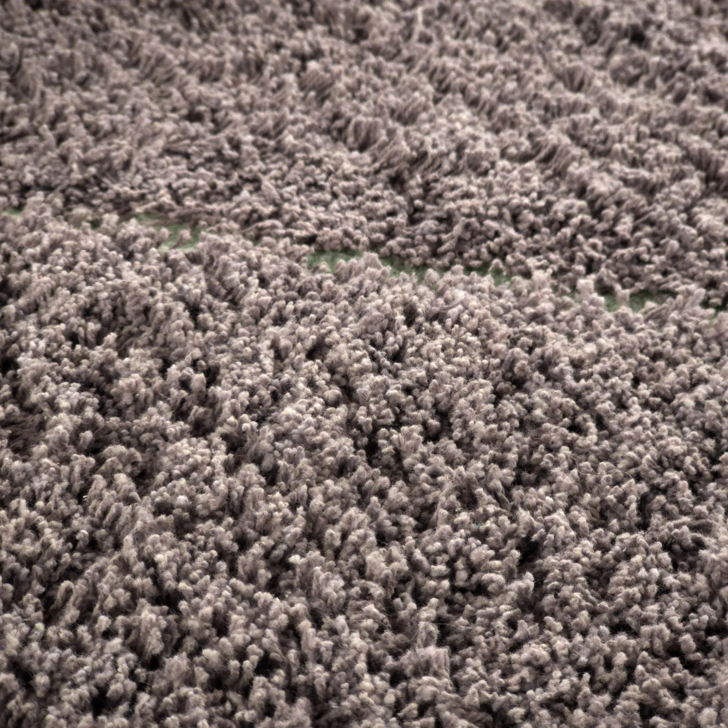 Hoogpolig vloerkleed - Bellevue Natural Cotton Shaggy (taupe/groen)