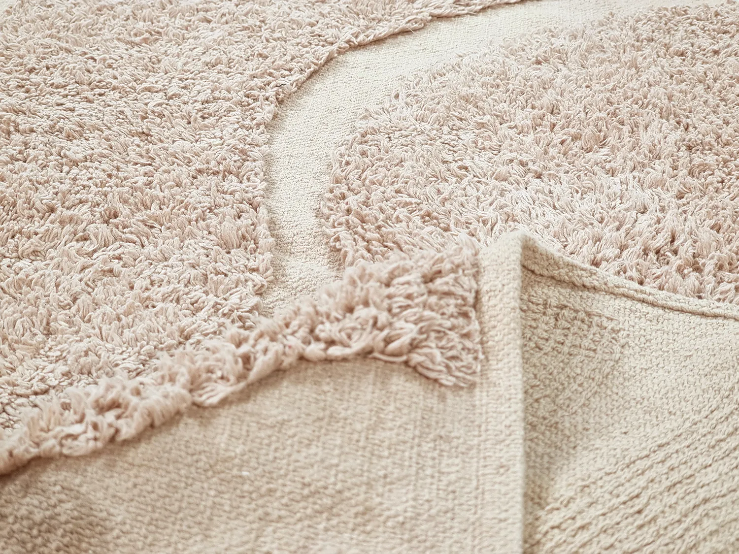 Hoogpolig vloerkleed - Bonnie Natural Cotton Shaggy (beige)