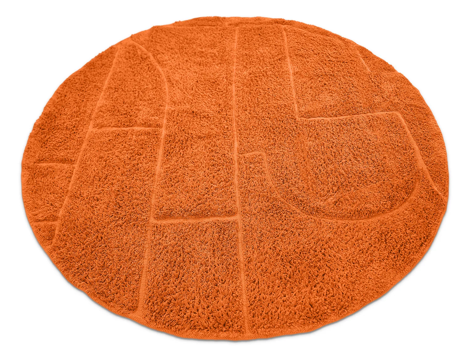 Ronde vloerkleden - Cremona Natural Cotton Shaggy (oranje)