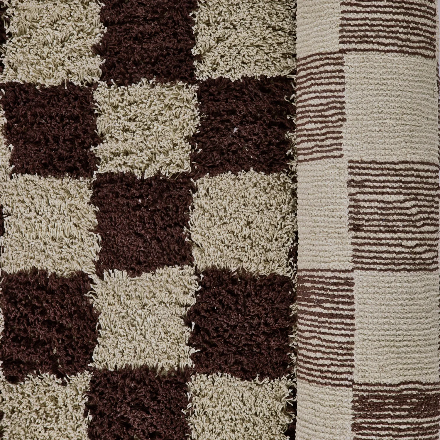 Hoogpolig vloerkleed - Elsey Natural Cotton Shaggy (beige/bruin)