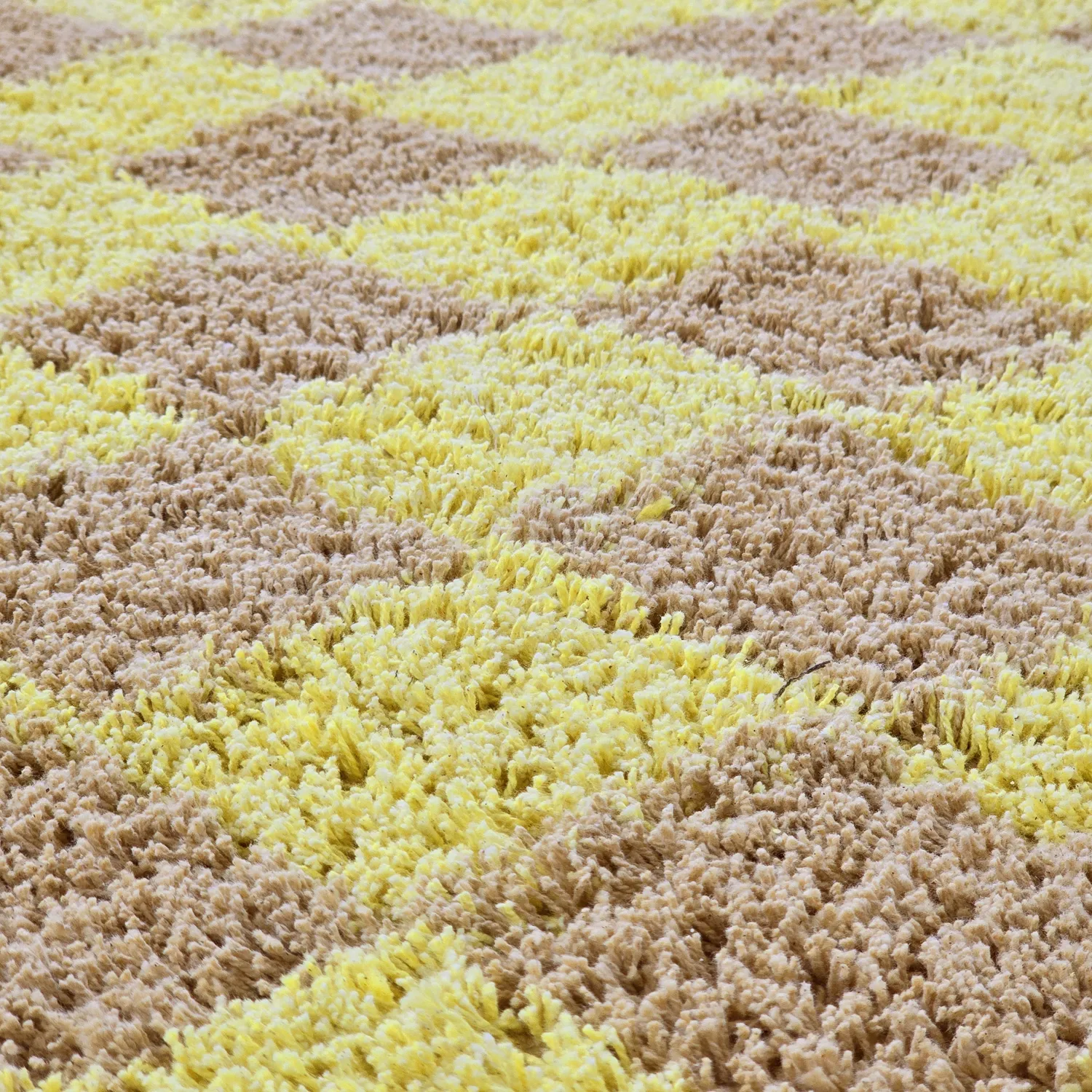 Ronde vloerkleden - Elsey Natural Cotton Shaggy (geel/beige)