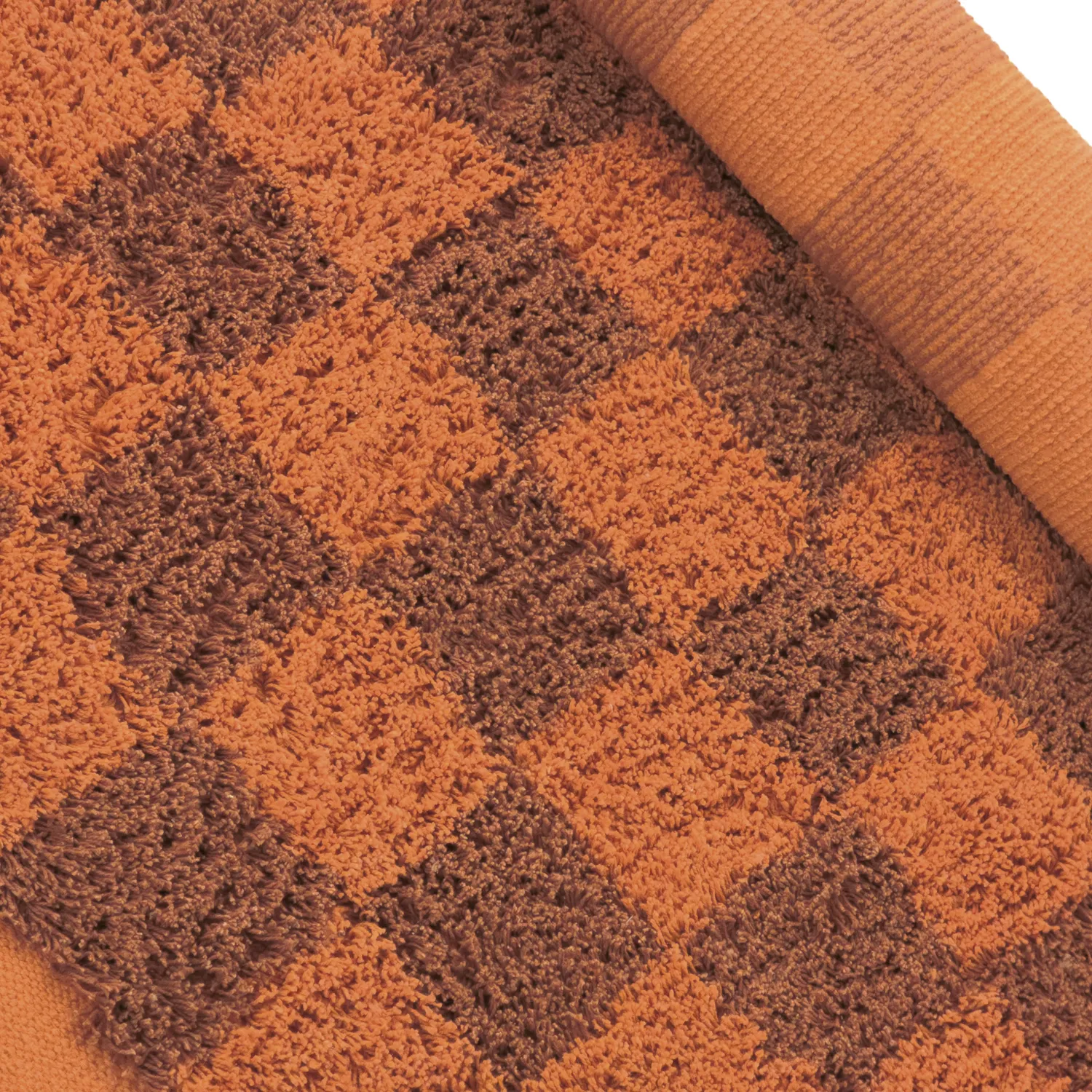 Hoogpolig vloerkleed - Elsey Natural Cotton Shaggy (oranje/rood)