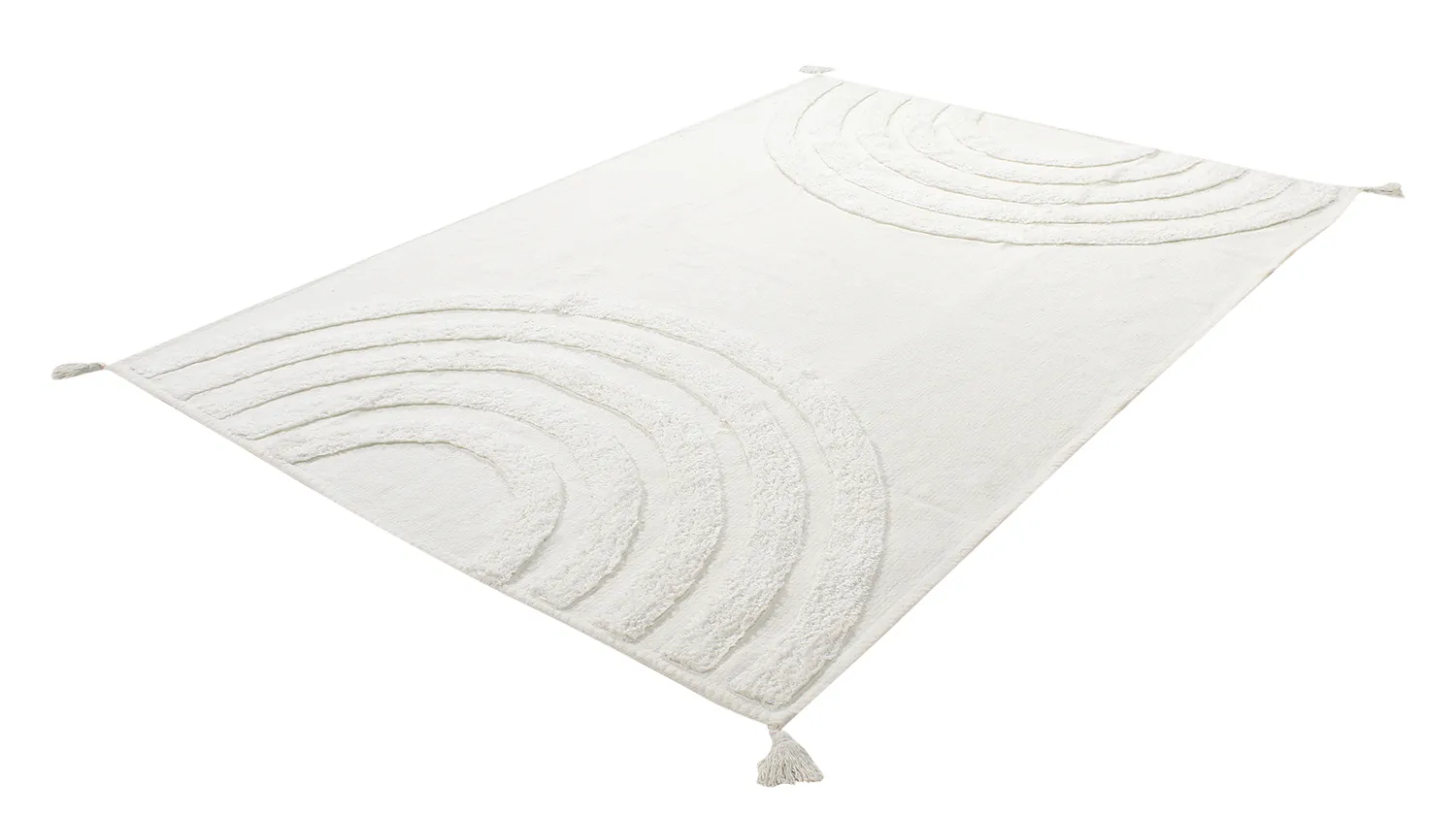 Hoogpolig vloerkleed - Everly Natural Cotton Shaggy (offwhite)