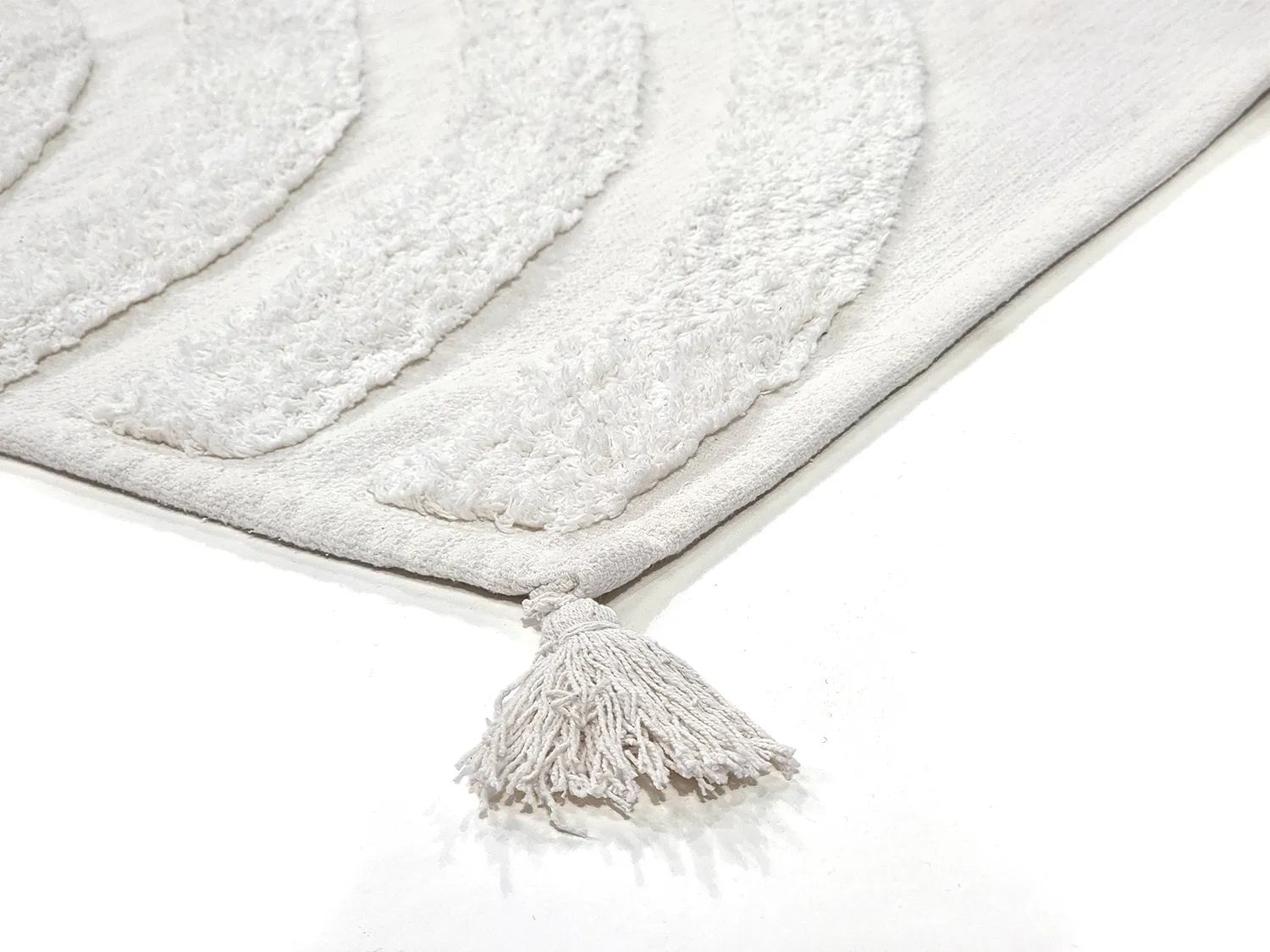 Hoogpolig vloerkleed - Everly Natural Cotton Shaggy (offwhite)