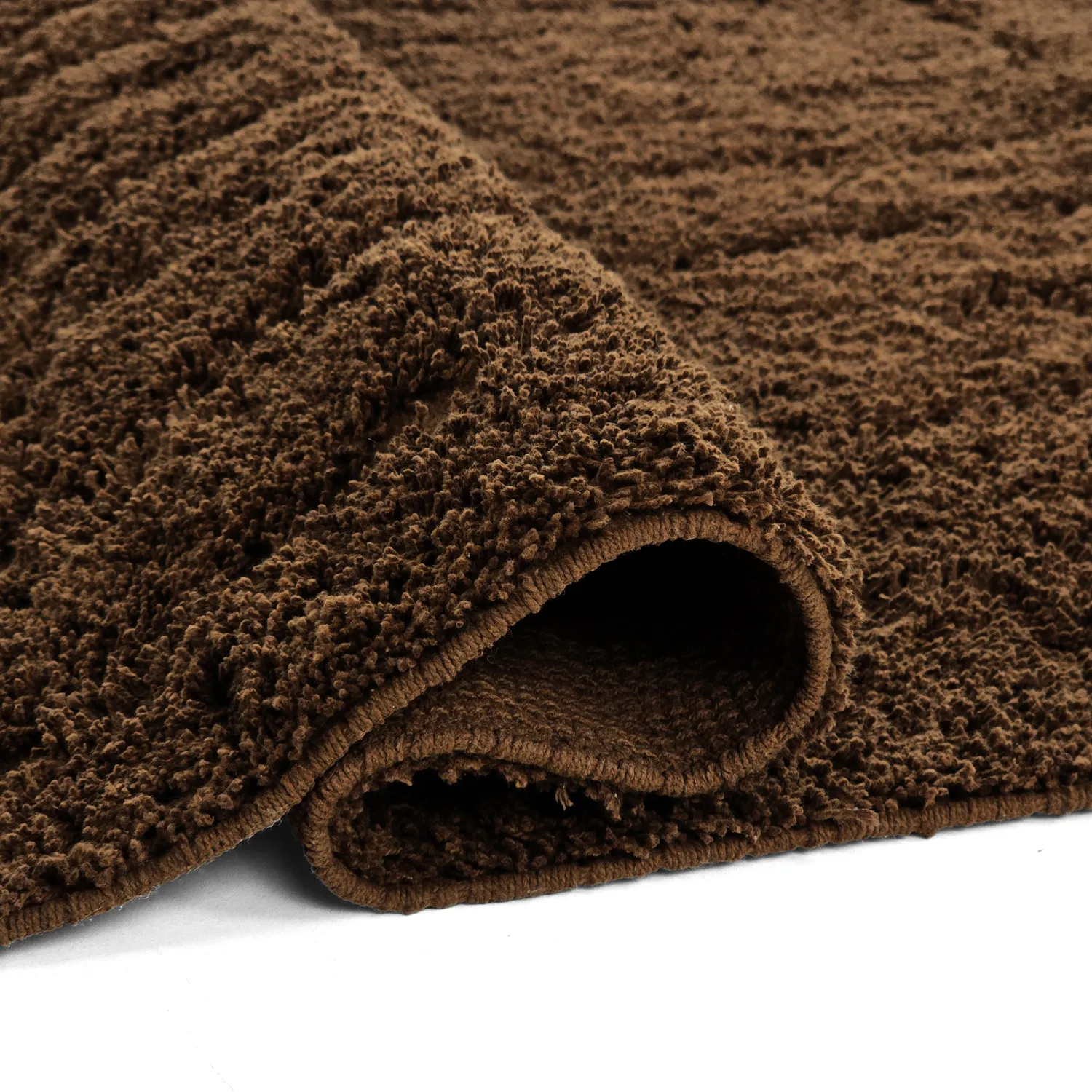 Hoogpolig vloerkleed - Farley Natural Cotton Shaggy (bruin)