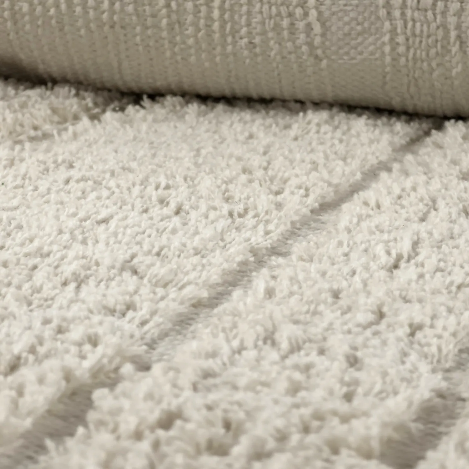 Hoogpolig vloerkleed - Farley Natural Cotton Shaggy (gebroken wit)