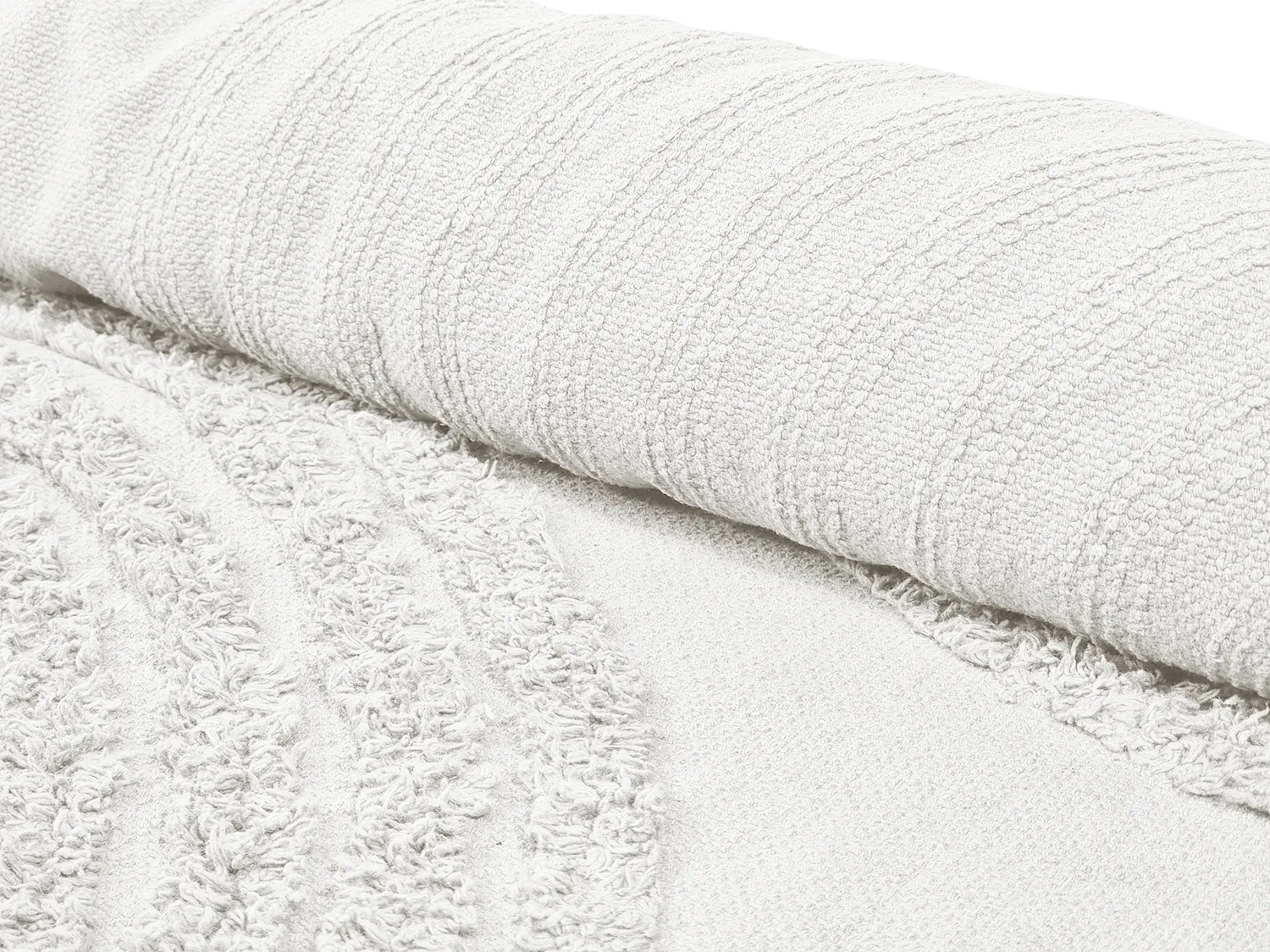 Ronde vloerkleden - Jovie Natural Cotton Shaggy (offwhite)