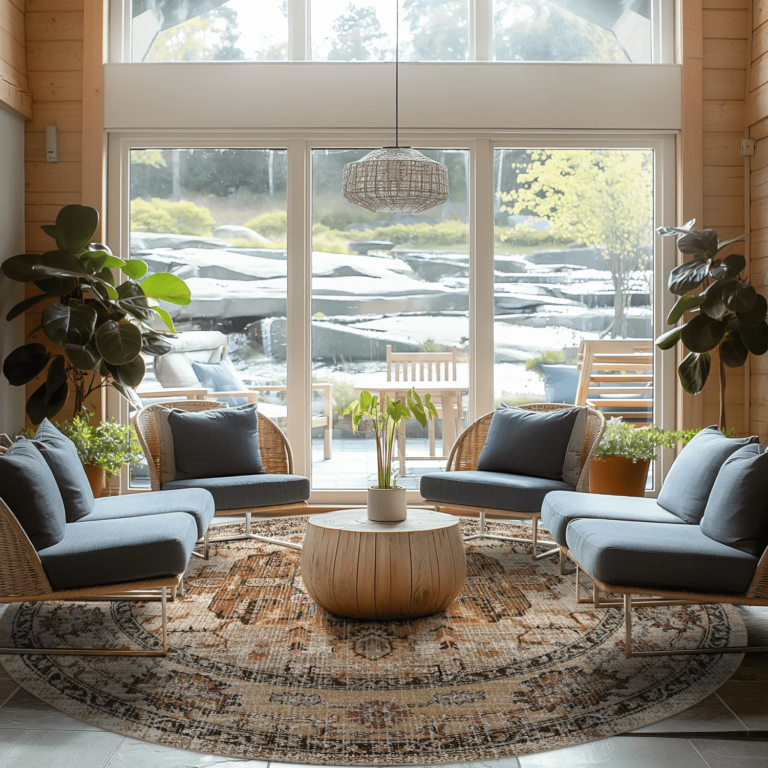 Rond vloerkleed - Siliana (beige)