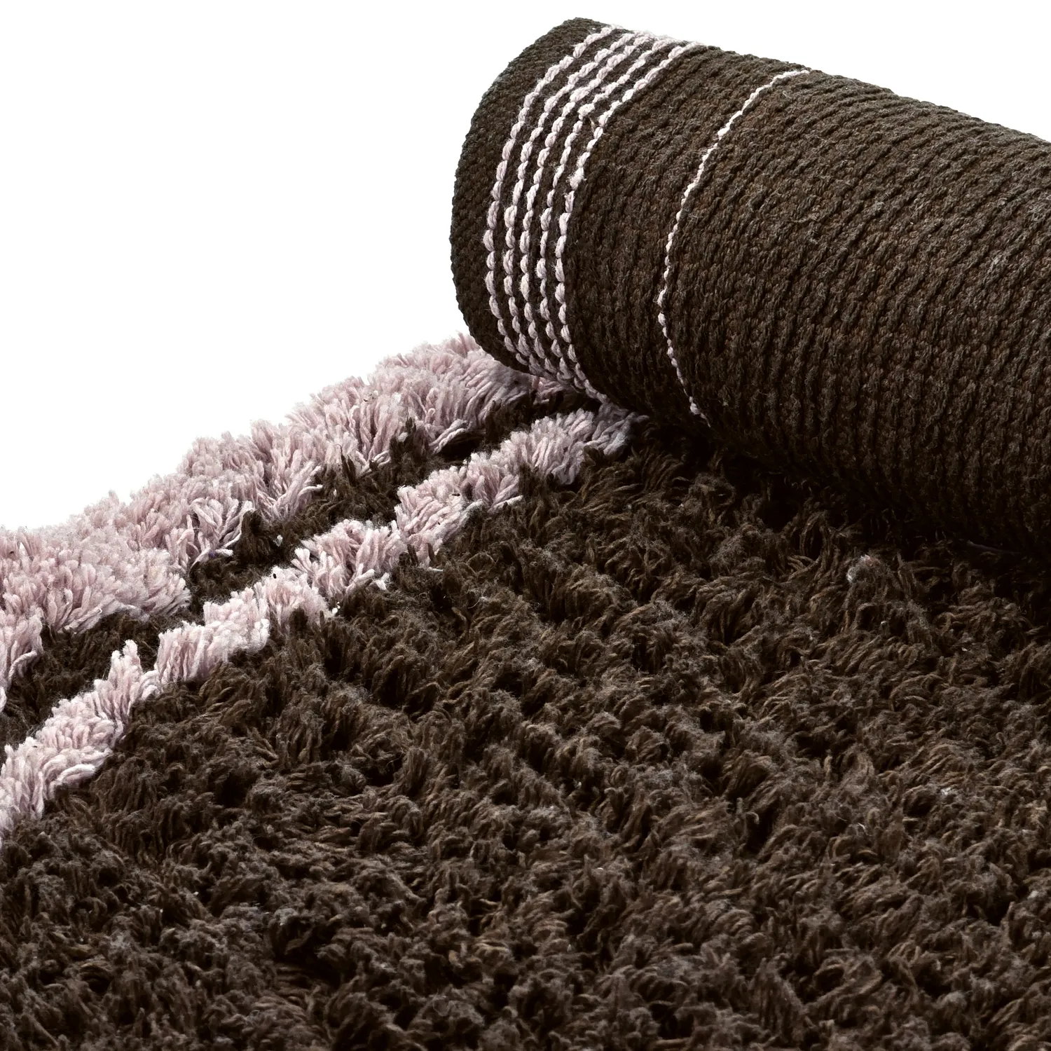 Rond vloerkleed - Lana Natural Cotton Shaggy (bruin)