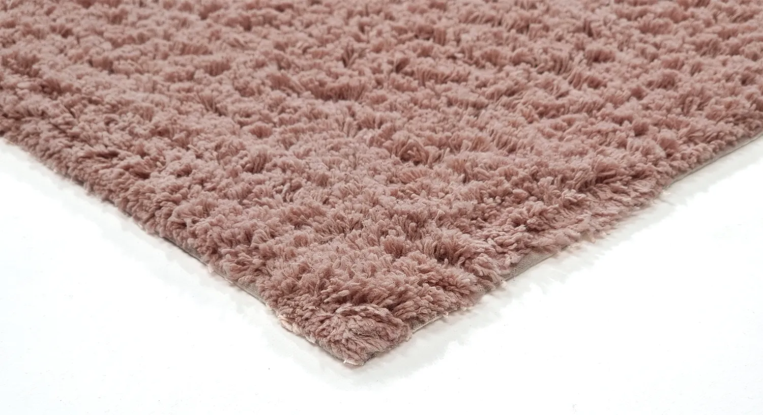 Hoogpolig vloerkleed - Pione Natural Cotton Shaggy (roze)