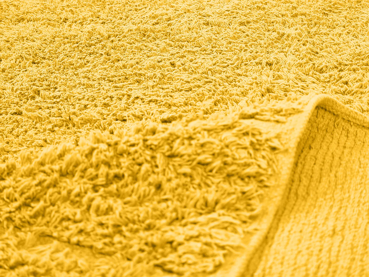 Hoogpolig vloerkleed - Willow Natural Cotton Shaggy (geel)
