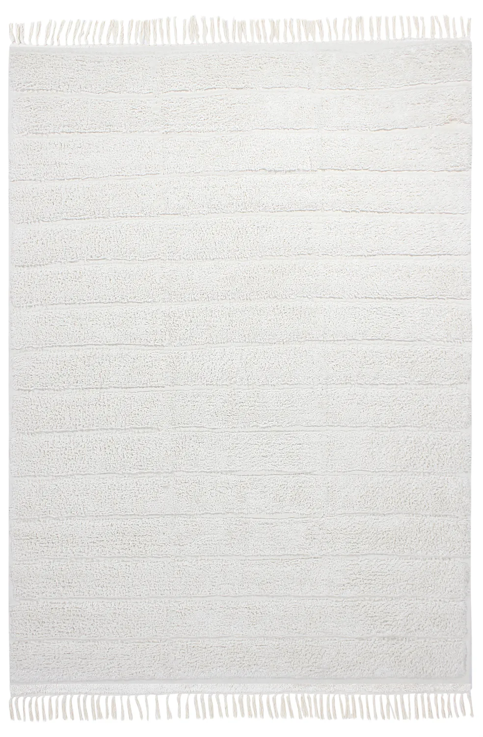 Hoogpolig vloerkleed - Willow Natural Cotton Shaggy (offwhite)