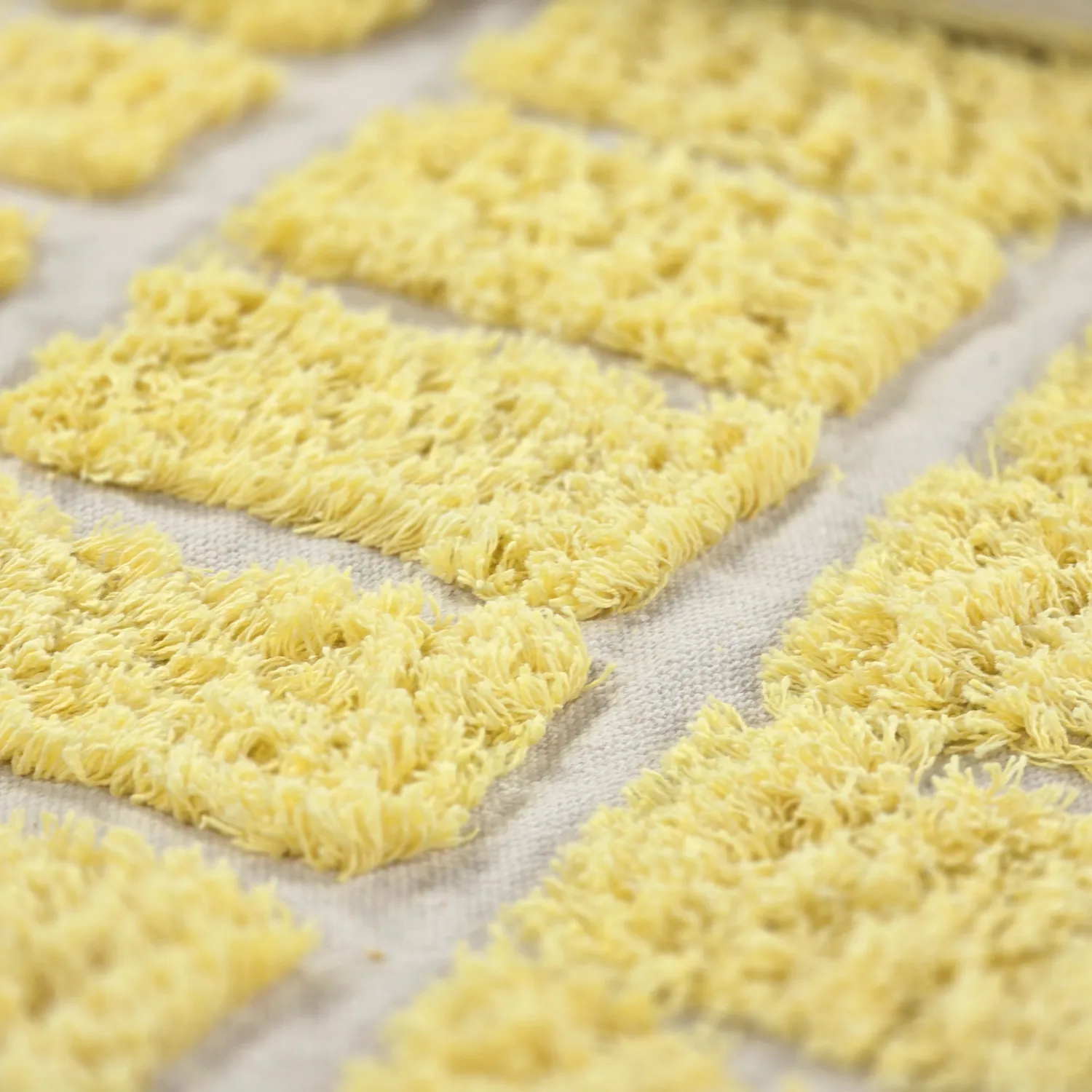 Hoogpolig vloerkleed - Zola Natural Cotton Shaggy (geel)