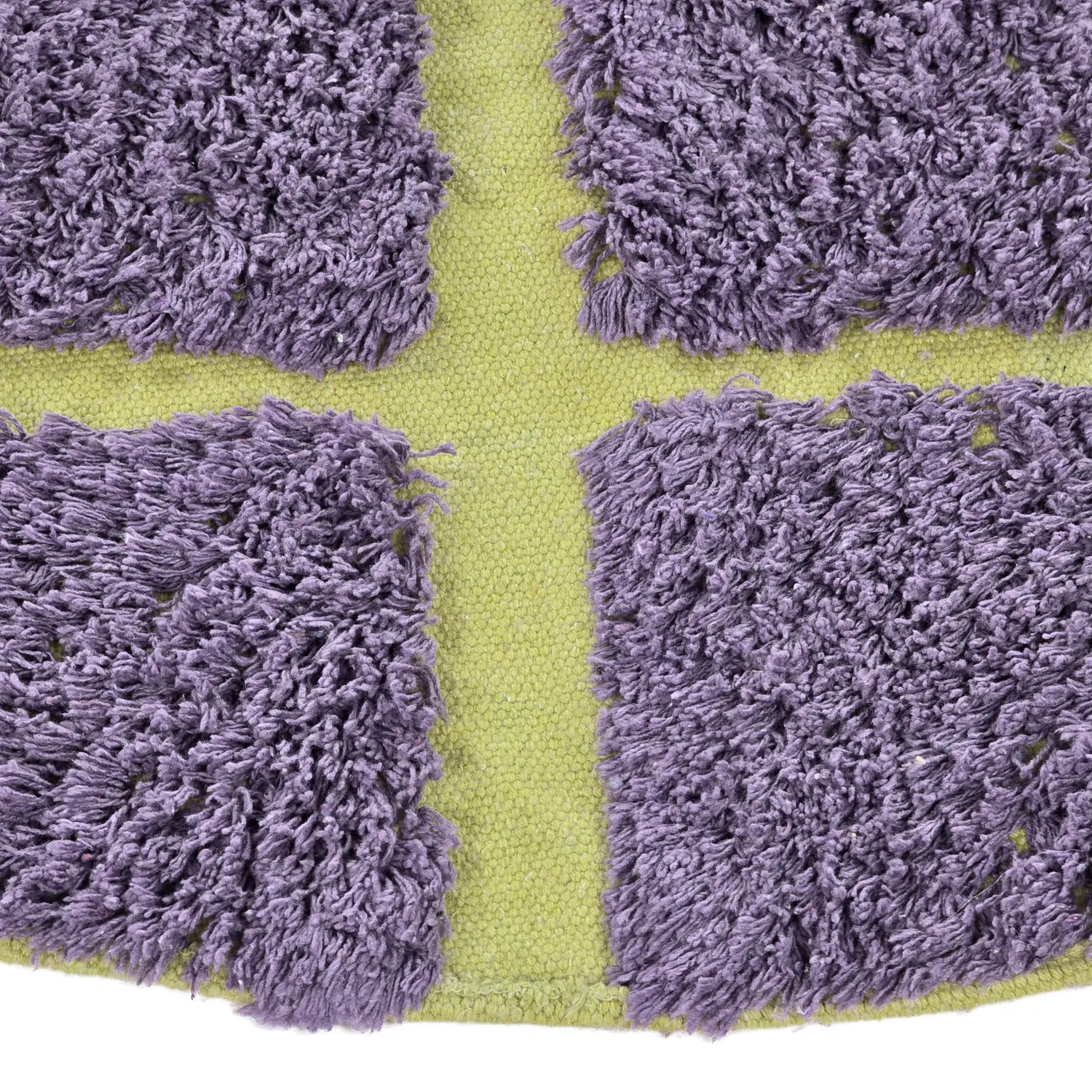 Rond vloerkleed - Zola Natural Cotton Shaggy (paars)