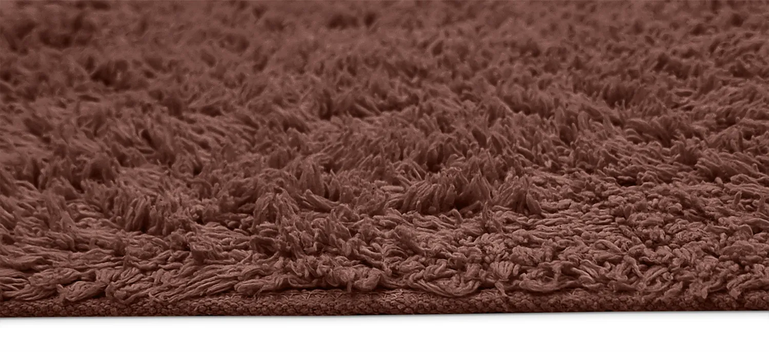 Hoogpolig vloerkleed - Alba Natural Cotton Shaggy (bruin)