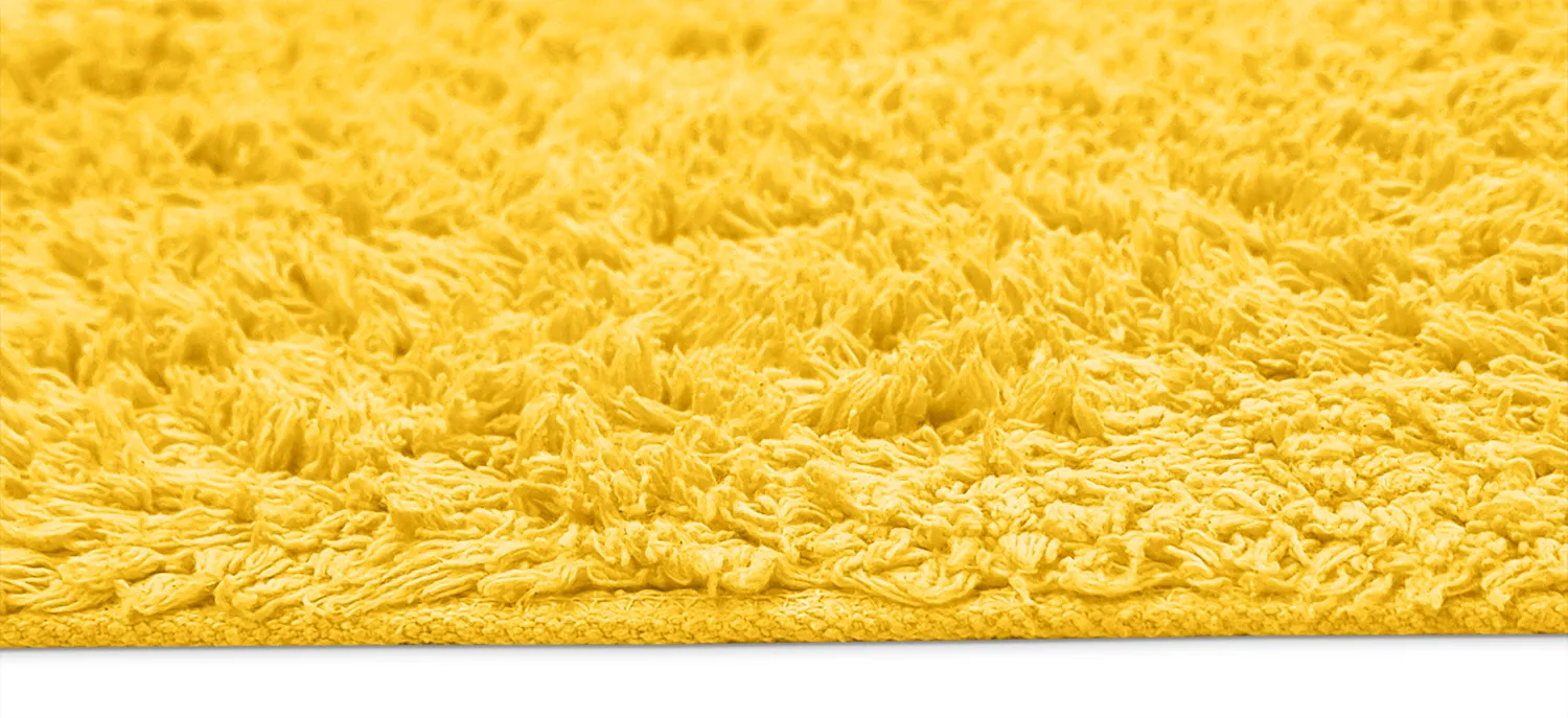 Hoogpolig vloerkleed - Alba Natural Cotton Shaggy (geel)