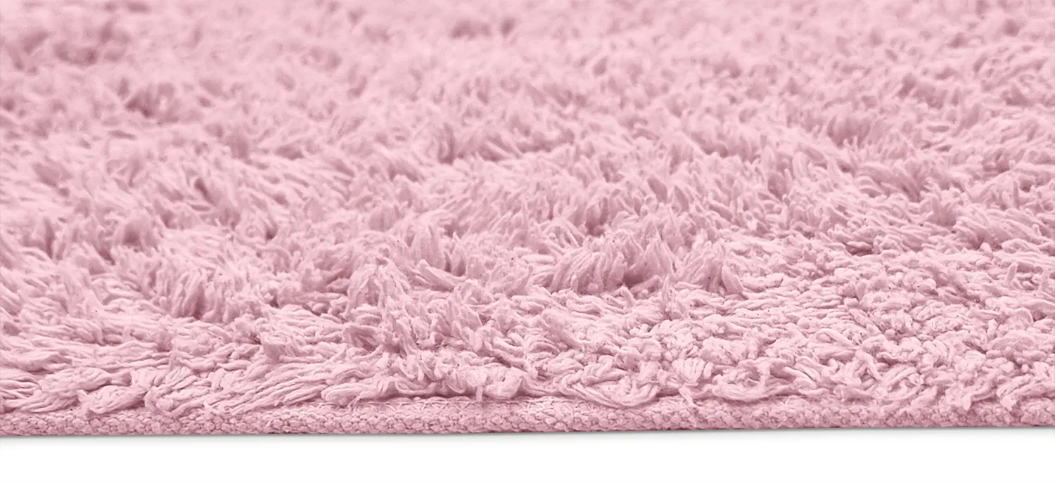 Hoogpolig vloerkleed - Alba Natural Cotton Shaggy (lichtroze)