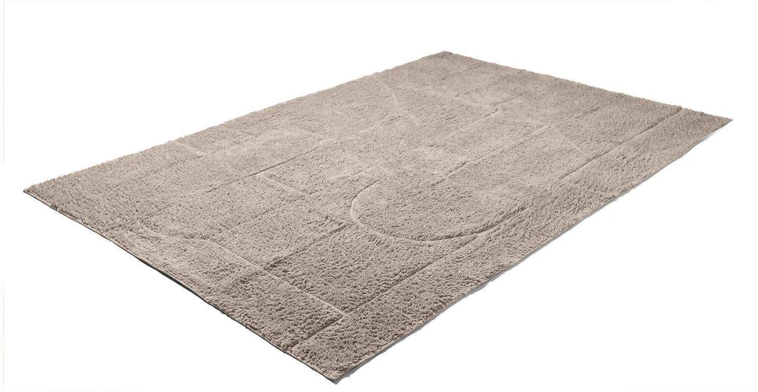 Hoogpolig vloerkleed - Cremona Natural Cotton Shaggy (taupe)