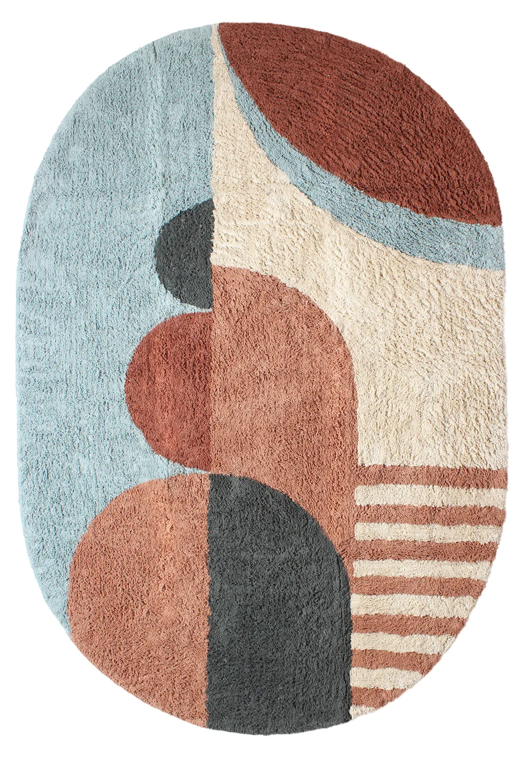 Ovaal tapijt - Osmery Natural Cotton Shaggy (multi)