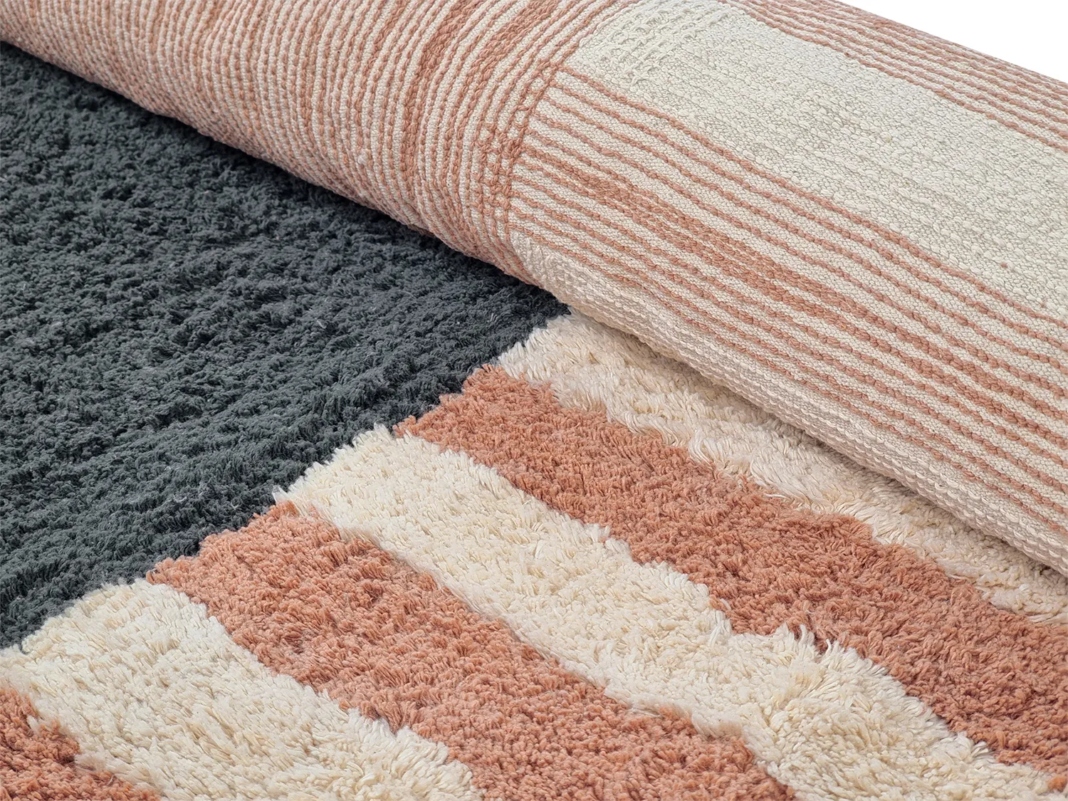 Ovaal tapijt - Osmery Natural Cotton Shaggy (multi)