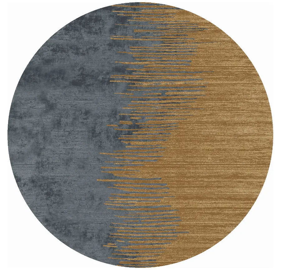Rond vloerkleed - Mileto (grijs/goud)