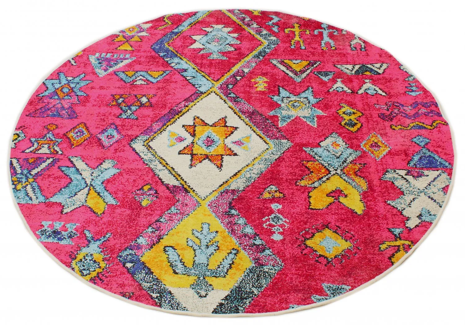Rond vloerkleed - Misare (roze/multi)