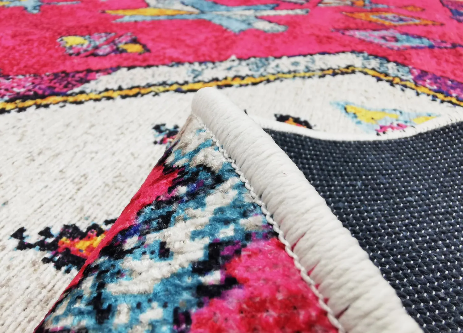 Rond vloerkleed - Misare (roze/multi)