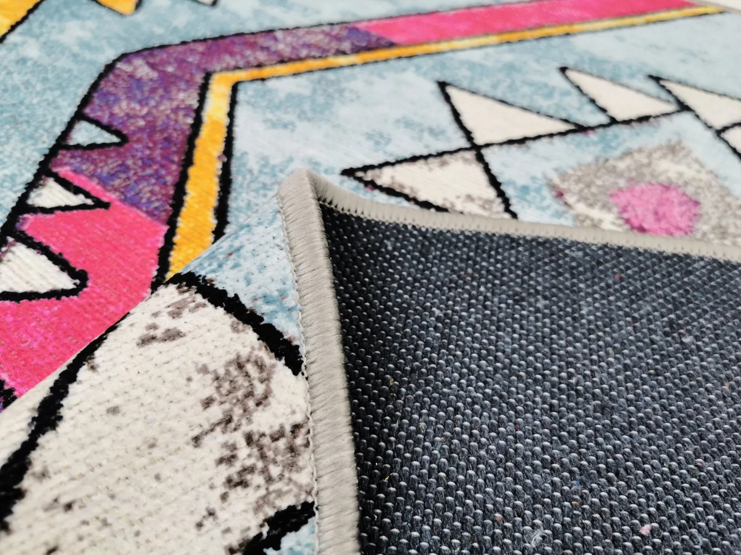 Rond vloerkleed - Misare (blauw/multi)