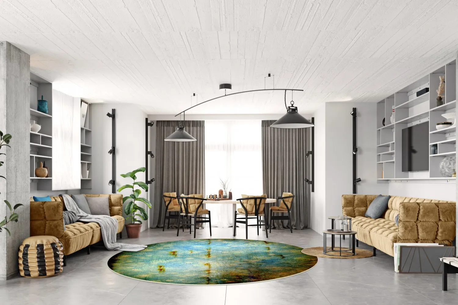Rond vloerkleed - Livno (multi)