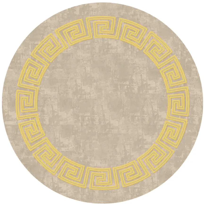 Rond vloerkleed - Myra (beige/geel)