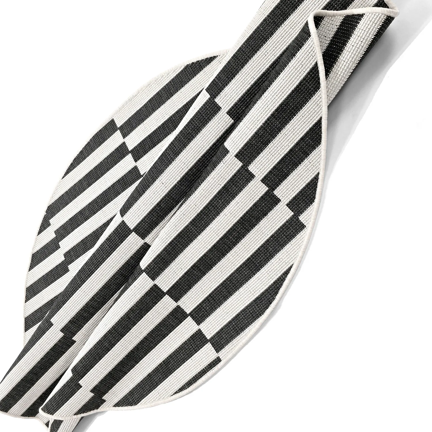 Rond vloerkleed - Indoor/Outdoor Otto (zwart)