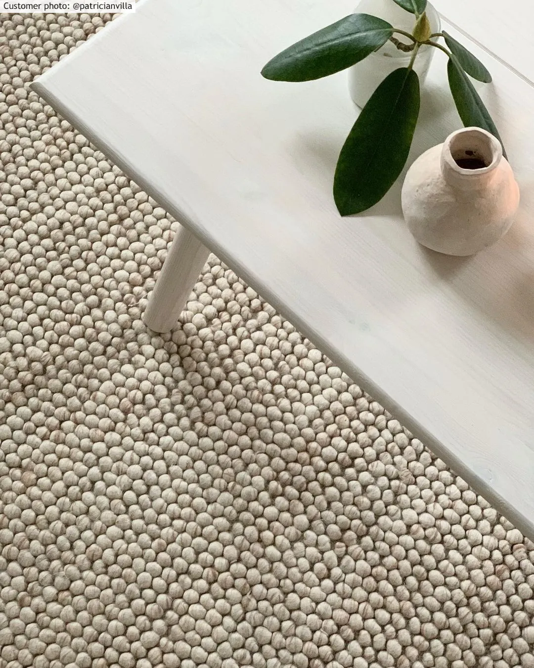 Ronde vloerkleden - Avafors Wool Bubble (beige)