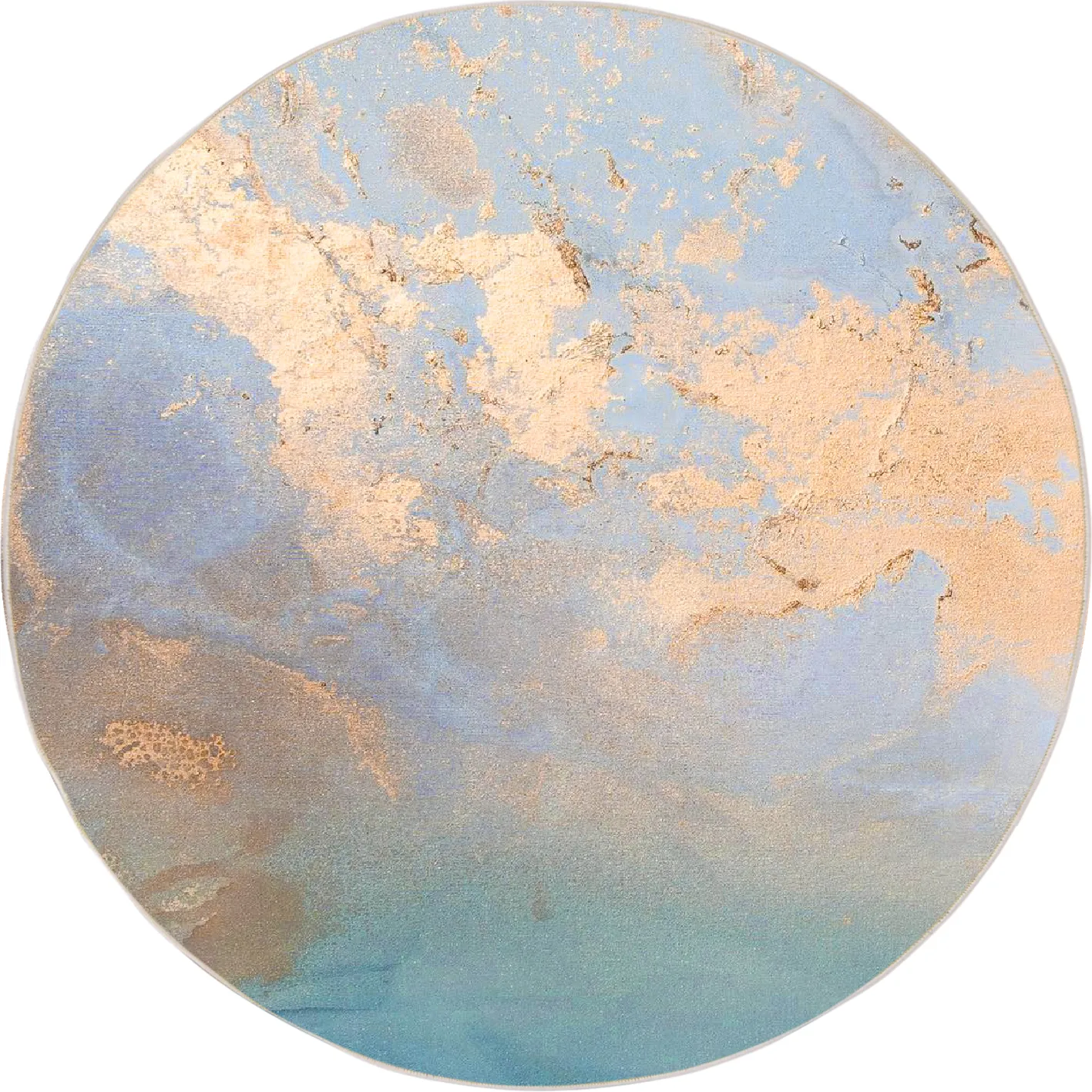 Rond vloerkleed - Pescia (blauw/multi)