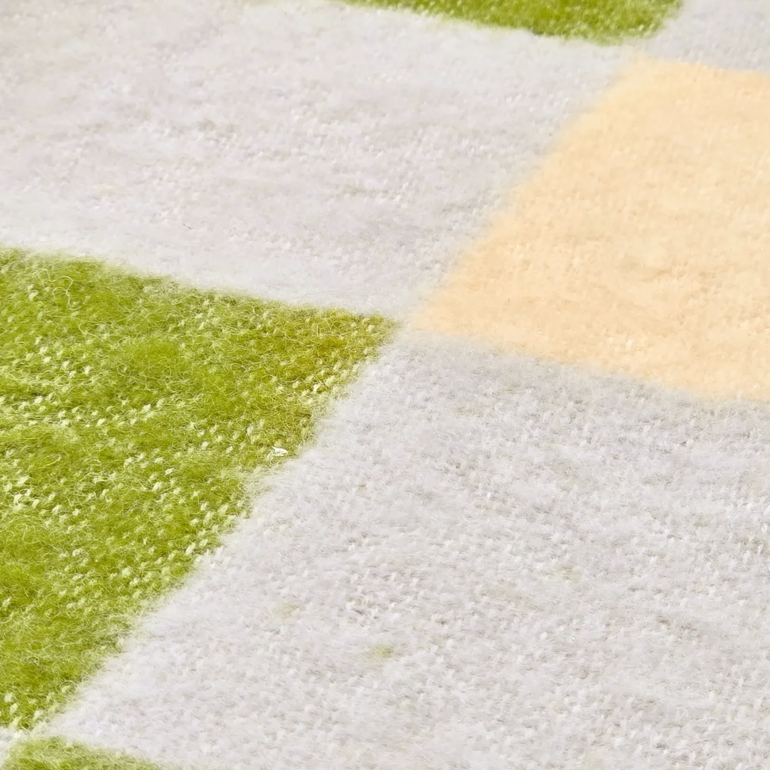 Dekens - Wollenmix plaid - Audrey Check (beige/groen/paars)