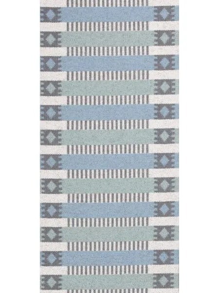 Plastic-kleden - Horredskleden Märta (blauw/groen)