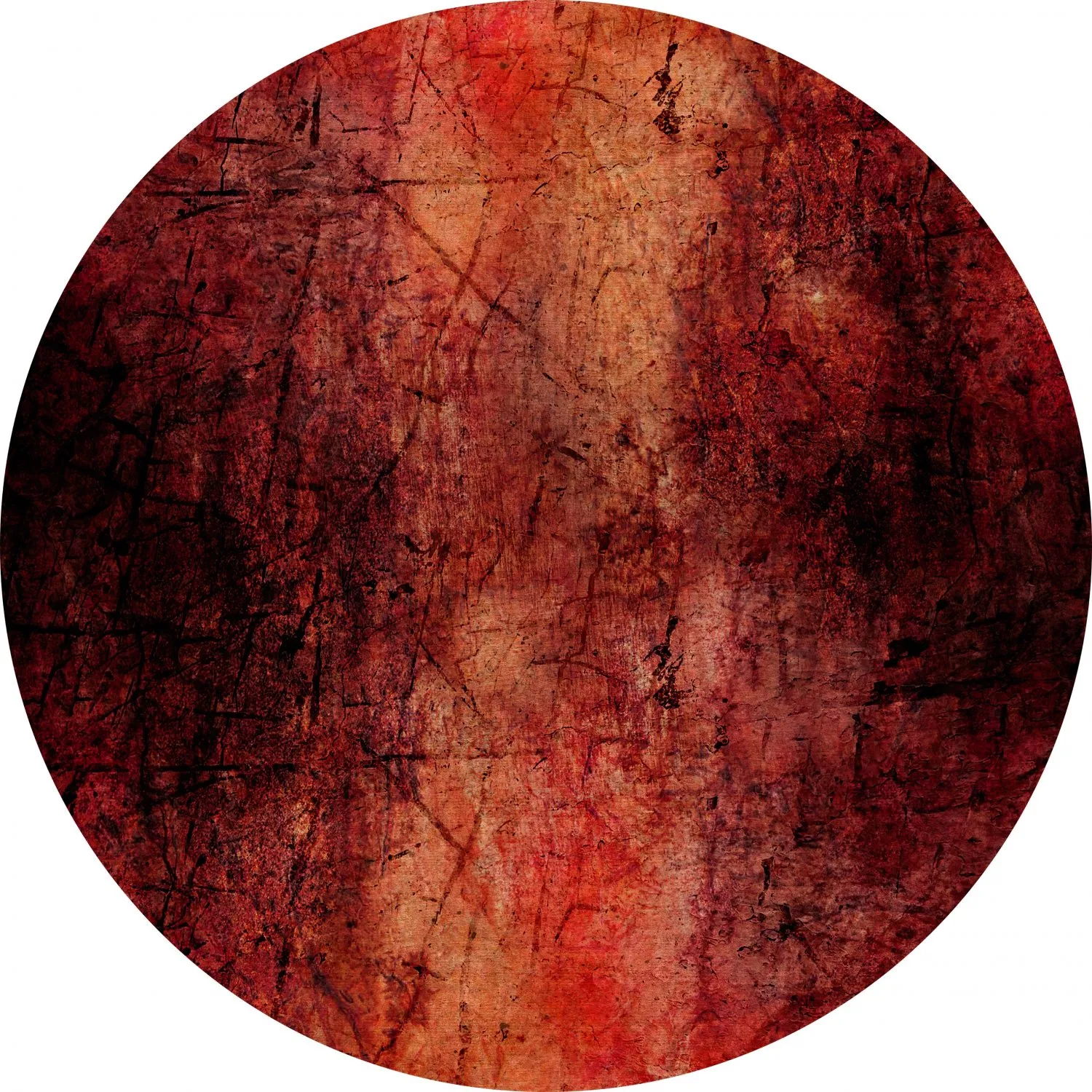 Rond vloerkleed - Wells (rood)