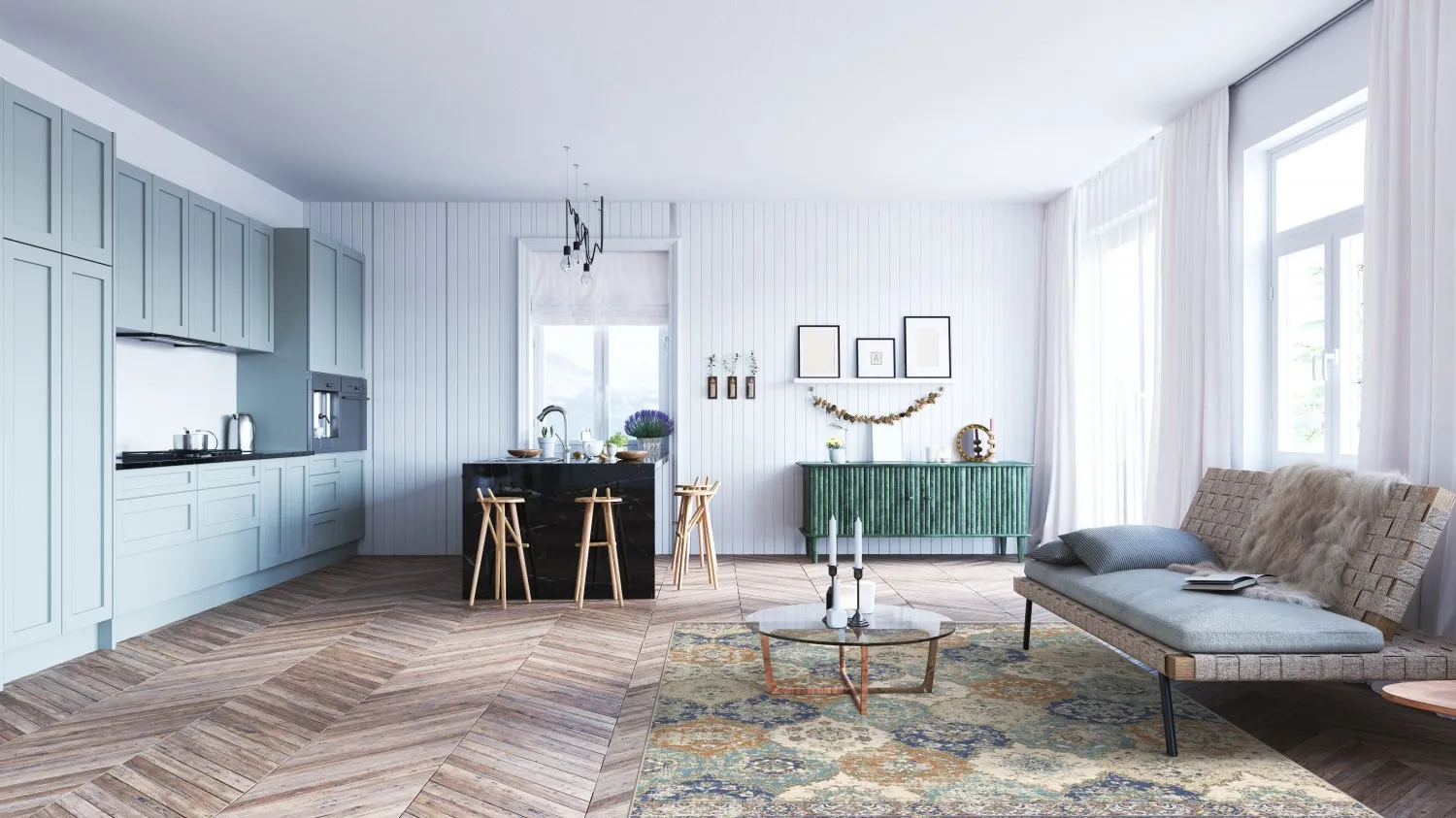 Wilton - Bohemia (blauw/multi)