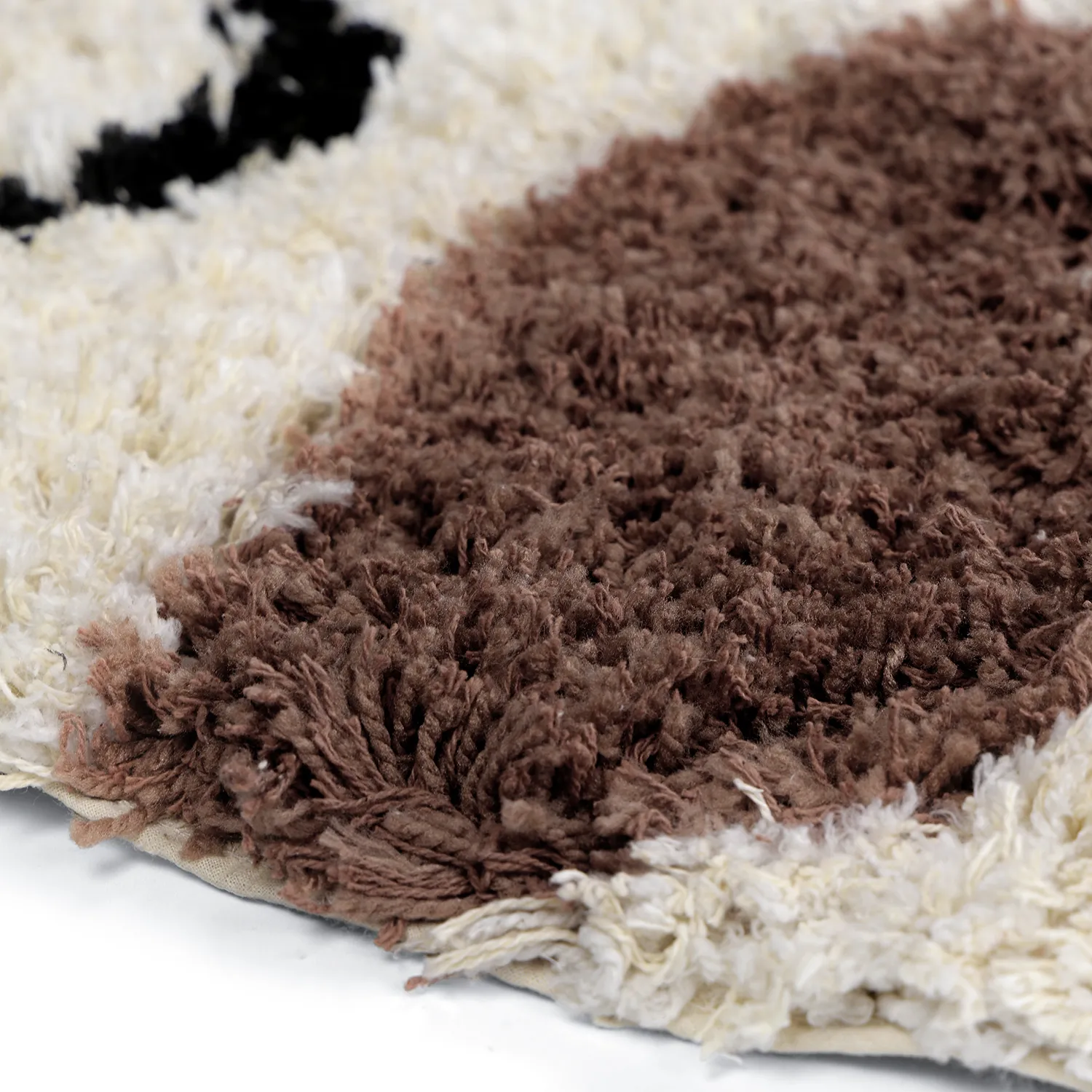 Rond vloerkleed - Naousa Natural Cotton Shaggy (multi)