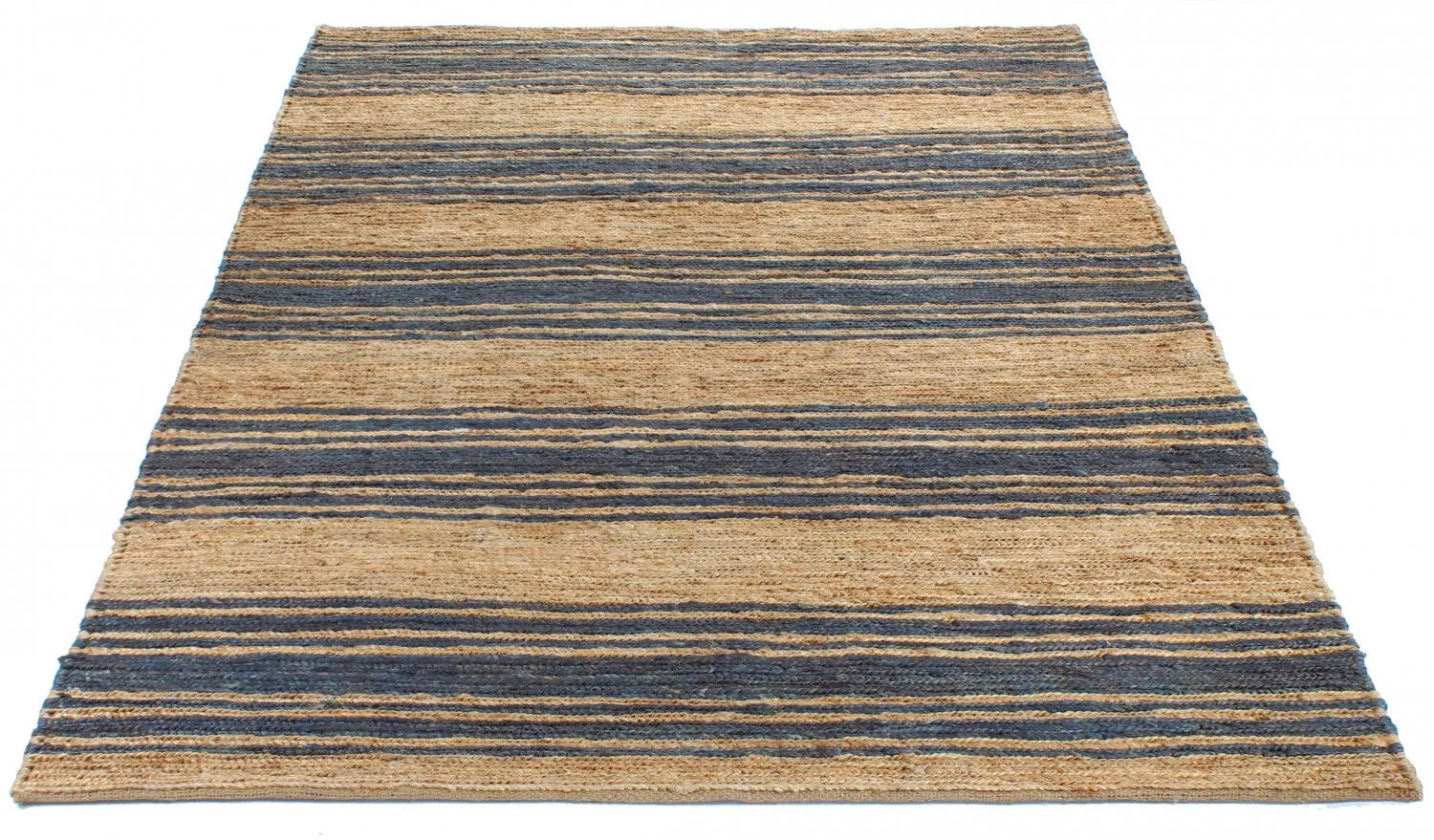 Jute-vloerkleed - Kayes (jute/blauw)
