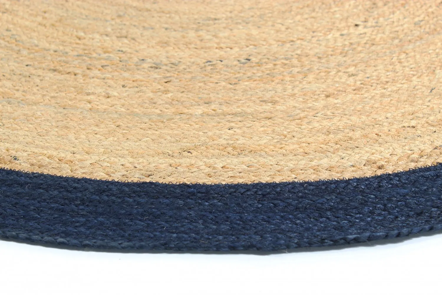 Ronde vloerkleden - Taki (jute/blauw)