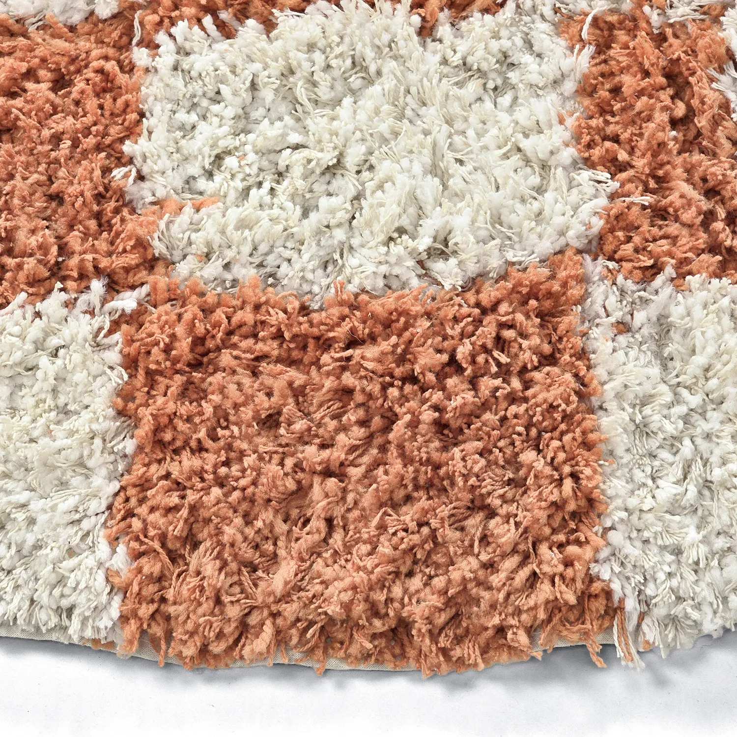 Rond vloerkleed - Atrani Natural Cotton Shaggy (oranje)