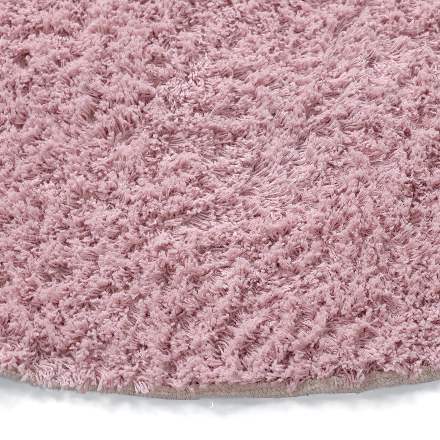 Hoogpolig vloerkleed - Amira Natural Cotton Shaggy (roze)